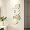 Reloj de Pared Que Trae Fortuna, Reloj Luminoso LED de Alta Gama para Pared de Fondo de TV, No Requiere Taladro, Reloj de Pared Silencioso para el Hogar