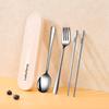 Conjunto de Louça Portátil 316 Aço Inox Panela de Colher Chopsticks Creme Caixa de Armazenamento de Vento Único Chopsticks Spoon