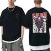 Anime japonés Jujutsu Kaisen Fushiguro Toji camiseta gráfica para hombre moda mujer Oversize