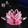 Adorno en Forma de Corazón de Loto de Cristal para Templo, Sala de Estar, Joyero, Manualidades Pequeñas, Estilo Europeo y Chino, Adornos de Cristal al por Mayor para Comercio Exterior