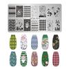 Fabricantes de Estilo Japonés Transfronterizos Suministran Tableros de Estampado para Uñas de Acero Inoxidable Plantillas de Transferencia para Impresión Pintada DIY Creatividad al por Mayor