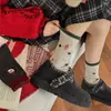 Calcetines de lana polar gruesos y cálidos para mujer, Otoño e Invierno 2025, Navidad, a media pantorrilla, holgados, Venta al por mayor