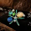 Broche Coreano Ins Gota de Aceite Vida Marina Estrella de Mar Concha Pin de Moda Metal Diamante Perla Corsage Accesorios