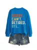 Desculpe, eu Não Posso Me Aposentar. Amazon Wish Site Independente Moda Casual Feminina Nova Blusa de Moletom Outono e Inverno