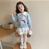 Suéter de Coelho Outono/Inverno para Meninas Bebê Espessado Gola Boneca Roupas de Inverno Infantis Estilo Coreano Malha para Meninas Tendência