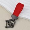 Llavero corto de cuero transfronterizo, llavero de metal para coche, accesorios para hombre, llavero con letras, colgante, venta al por mayor