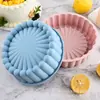 Nuevo molde redondo de silicona para pastel, molde para mousse de girasol, resistente a altas temperaturas, fácil de desmoldar, herramienta para hornear postres circulares