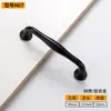Atacado de fábrica puxador de armário liga de alumínio preto espessado sólido furo único puxador puxador de porta de guarda-roupa ferragens para móveis