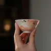 Mo Ji Zorro de Nueve Colas Pintado a Mano Calabaza Taza Maestra Taza Fu Lu Juego de Té de Cerámica Beber Té Sombrero para el Sol Taza de Cata de Té Juego de Té Kung Fu