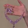 Collar de Cadena para Clavícula Estilo Palacio Retro con Flor Hueca de Pedrería, Borla de Gota de Agua, Conjunto de Accesorios de Moda de Lujo Nicho