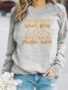Suéter informal de manga larga con estampado de letras europeas y americanas de comercio exterior para mujer de otoño e invierno con cuello redondo y diseño transfronterizo de Amazon