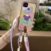 Adecuado para funda de teléfono móvil Itel, tendencia para mujer, simple, con cordón diagonal, caricatura creativa, refrigerante, carcasa blanda, dos colores, estilo nuevo