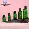 En stock: Botellas de aceite esencial color té, 5 ml-100 ml, para dispensar sueros, botellas de muestra tamaño viaje, con tapas antirrobo y tapones interiores