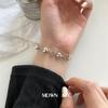 Pulsera Vintage de Corazón Estilo Coreano para Mujer, Moda Retro, Estilo Hip-Hop, Cadena de Pulseras de Corazón, Joyería Artística Hecha a Mano