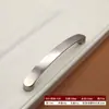 Puxador de Liga de Zinco Sólida com Acabamento Escovado, Puxador Moderno Minimalista Espessado Longo para Gaveta, Guarda-roupa, Porta de Armário 96, Venda Direta de Fábrica