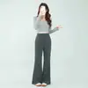 Pantalones de maternidad estilo Hepburn, pantalones de pierna ancha acampanados en otoño, adelgazantes y con caída, con soporte para el vientre, pantalones de maternidad