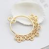 Accesorios de Joyería DIY Aretes Colgantes Huecos de Oro Real Coreano de 14K Material para Aretes Hechos a Mano DIY Colgante de Flor