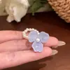 Anillo de Flor de Perla de Color Dopamina Nuevo de Corea del Sur Diseño de Nicho Atmósfera Dulce Estilo Festivo Anillo para Mujer