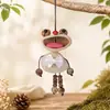 Pingentes de boneca pod acabados Decorações de jardim DIY Sino de vento de casca de fruta natural Pingentes de sapo de casca de fruta preta Venda por atacado