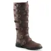 Comercio Exterior Amazon Venta Rápida Botas para Mujer Hebilla de Cinturón Retro Caña Alta Botas Romanas Botas Largas Botas de Motocicleta