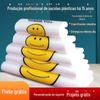 Colete Transparente Bolsa Sorriso Sacola Plástica Sacola Espessa para Alimentos Bolsa de Mão de Supermercado Bolsa Conveniente de Selim