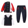 Roupas para Jardim de Infância Roupas Estilo Colégio Britânico para Crianças Roupas para a Turma da Primeira Série Uniforme Escolar para Alunos do Ensino Fundamental Traje para Primavera e Outono