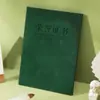 Certificado de Graduación Verde de Imitación de Cuero, Carta de Nombramiento, Certificado Honorífico, Versión Plegable 12K, Certificado de Graduación de Profesor