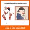 Lenço de Seda Sintética Presente Personalizado Lenço de Seda Estampado Lenço Quadrado Pequeno Fabricante Suporta Padrão de Logo Lenço de Seda Personalizado