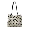 Bolso de lunares transfronterizo para mujer, nuevo bolso de hombro de moda para el verano 2026, bolso tote de gran capacidad para el trabajo, bolso de axila para mujer