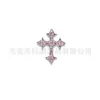 Aretes de aro cruzados de aleación de titanio F136 con detalles de diamantes, que cuentan con roscas internas, joyería piercing de circón, tachuelas para cartílago de la oreja y anillos para labio