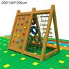 Jardim Infantil casa de Jacarandá interna externa escorrega escalada furo de perfuração exercício físico equilíbrio brinquedo de madeira combinação