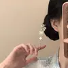 "Qingdie Yaomeng" Pasador de Borla de Perla Mariposa Estilo Antiguo Nuevo Accesorio para el Cabello Estilo Chino para Mujeres Pinza para el Cabello en Forma de U Tocado