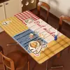Mantel individual para mesa de comedor estilo retro americano, impermeable, a prueba de aceite, no lavable, lujo ligero, sensación de alta gama, mantel para mesa de café, mantel protector de mesa resistente al calor