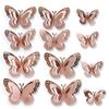 Pegatinas de pared de mariposa huecas 3D de 3 capas transfronterizas de Amazon TEMU, pegatinas de mariposa explosivas, decoración del hogar para sala de estar