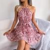 Vestido Floral con Volantes Casual Europeo y Americano Primavera/Verano 2026 Vestido de Playa Ropa Femenina Transfronteriza de Amazon