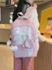 2026 Nova Mochila Estilosa Versão Coreana Grande Capacidade Versátil Bolsa Escolar para Alunos do Ensino Fundamental II e Médio Mochila Leve de Duas Alças