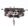 Pulsera de Cuero Ojo del Diablo Turquesa Vintage en Oferta AliExpress Venta Caliente Transfronteriza Pulsera de Cuero con Cuentas de Moda