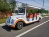 Vehículo eléctrico de paseo con 8-11-14 asientos para ventas inmobiliarias, tours turísticos, atracciones turísticas y servicio de transporte de hotel, coche clásico estilo vintage