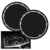 Criativo de fronteira para carro, totalmente com diamantes, silicone, porta-copos de carro, para copo de carro, redondo, tapete antiderrapante, tapete de isolamento térmico, strass, e-commerce