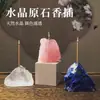 Soporte para Incienso de Piedra Cruda de Cristal Natural Rosa Morado Blanco Bloque de Cristal Quemador de Incienso para Ofrenda a Buda Base de Soporte para Incienso Decoración de Muebles de Cristal