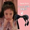 Jennie preto arco mola clipe cocar grampo de cabelo feminino Zhou Yangqing lisa anel de cabelo Super fada Net acessórios de cabelo vermelho