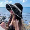 Sombrero de Sol de Pescador, Estilo Coreano, Sombrero de Sol Versátil para Exteriores, Ala Ancha, Corbata de Moño, Cubre Rostro, Protección Solar, Sombrero para Mujer, Copa Redonda, Adulto