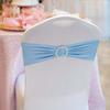 Alças de Flor com Laço para Encosto de Cadeira Capa Elástica para Cadeira de Hotel Casamento Camada Única Argola Personalizada Venda Quente Transfronteiriça Capa para Cadeira de Jantar Casamento
