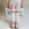 Calcetines de Algodón para Niños Primavera y Verano Calcetines Holgados a Rayas Estilo Coreano Estilo Escolar Unisex Primavera y Otoño Calcetines de Algodón sin Costuras de Caña Media