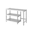 Gabinete de Mesa Estufa de Gas Licuado Estante de Gas para Cocinar Mesa de Cocina Estufa Doble Gabinete Estante para Estufa Integrado Corte de Verduras Acero Inoxidable