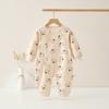 Mameluco para bebé primavera y otoño algodón de terciopelo chaqueta sin costuras recién nacido pijama de manga larga ropa de bebé traje para gatear