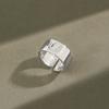 JB1005 Anillo Estilo Coreano Plata de Ley 925 Simple Joker Plata Brillante Anillo Ancho de 9 mm Anillo