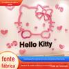 Desenhos animados acrílico adesivos de parede decoração casa 3d estéreo adesivos de parede meninas Hello Kitty quarto autoadesivo adesivos de parede