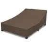 Funda Doble para Silla de Salón de Tela Oxford Cubierta Protectora de Silla para Exteriores a Prueba de Polvo Cubierta Impermeable para Silla de Salón de Piscina