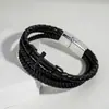 Pulsera de Cuero Multicapa para Hombre de Comercio Exterior Transfronterizo, Pulsera Versátil de Hip-Hop para Mujer, Accesorios de Moda de Lujo Ligero de Alta Gama